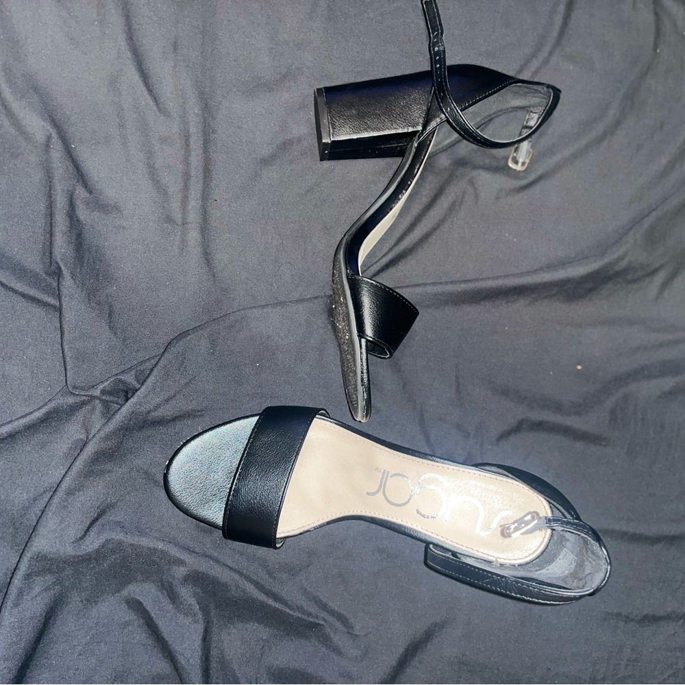 Sugar Black Strappy Heels